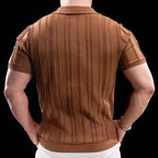 Zip Neck Short Sleeve Polo Shirt