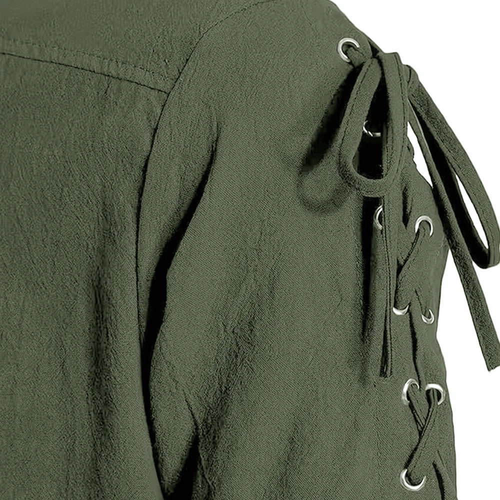 Lace Up Detail Short Sleeve Shirt