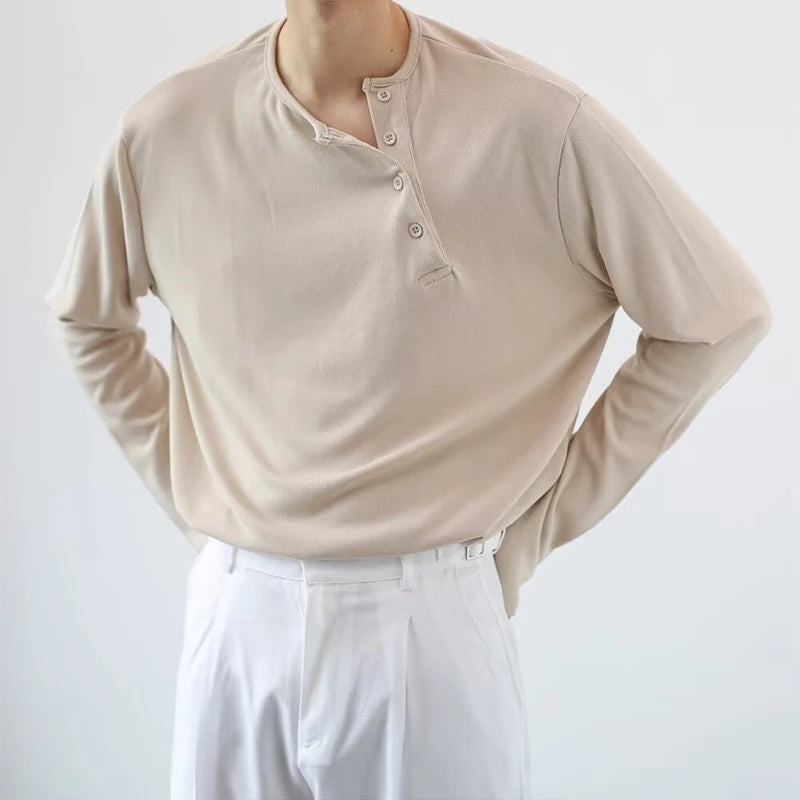 Men's Button Neck Long Sleeve Pullover Main image