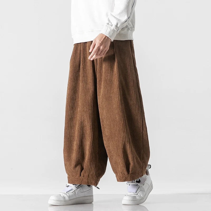 Men's Corduroy Wide Leg Balloon Pants