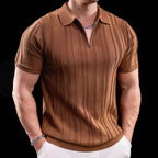 Zip Neck Short Sleeve Polo Shirt