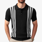Contrast Stripe Polo Shirt Men