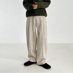 Men's Wide Leg Pleated Pants