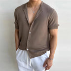 Men’s Resort Collar Button Knit Shirt