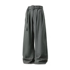 Loose Fit Pleated Wide Leg Pants
