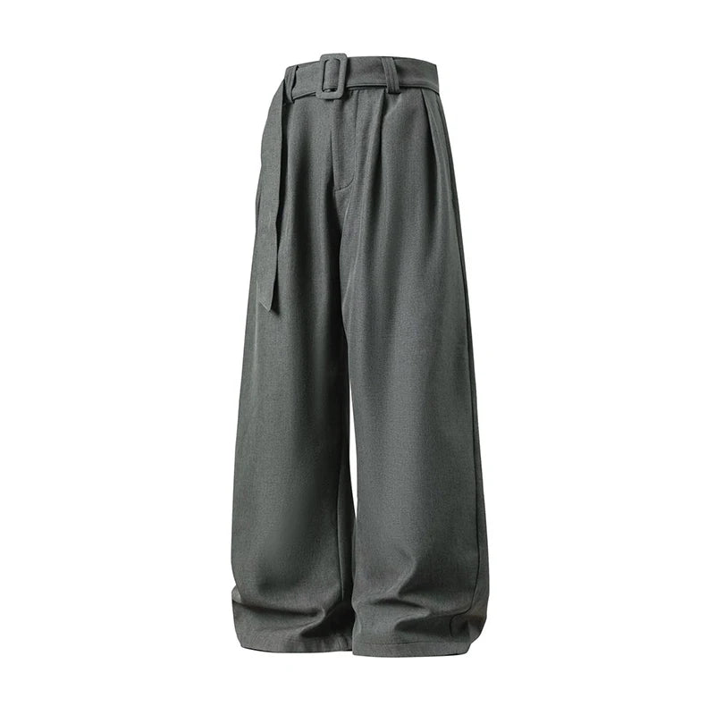 Loose Fit Pleated Wide Leg Pants