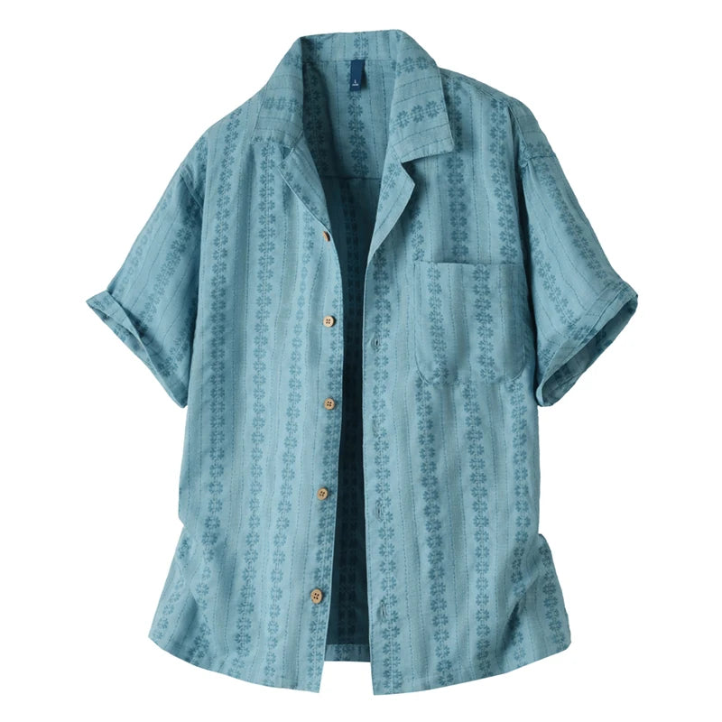 Men's Floral Button Up Camp Shirt