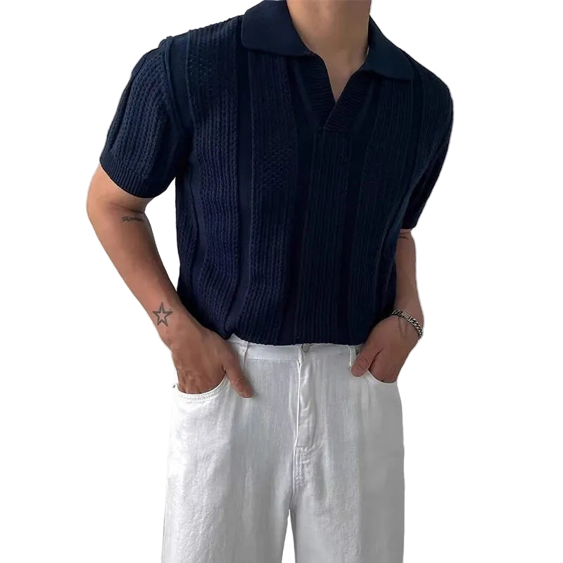 Men’s Relaxed Fit Knit Polo Top