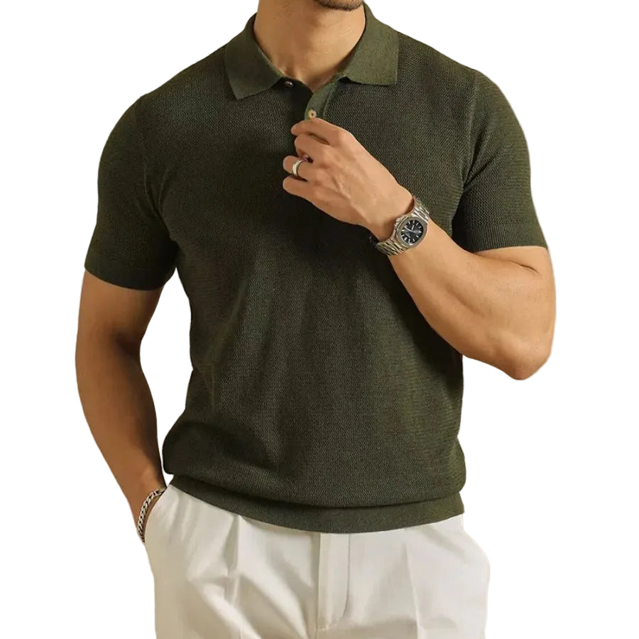 Classic Collar Polo Shirt For Men