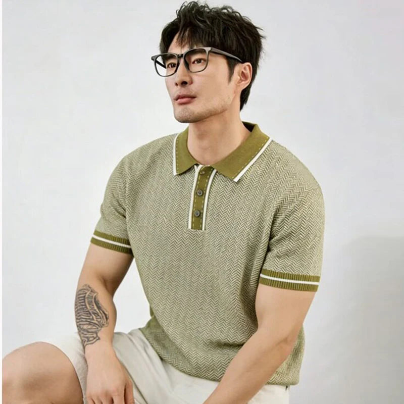Contrast Trim Short Sleeve Polo