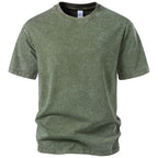Men's Classic Crew Neck Washed Cotton Look T Shirt