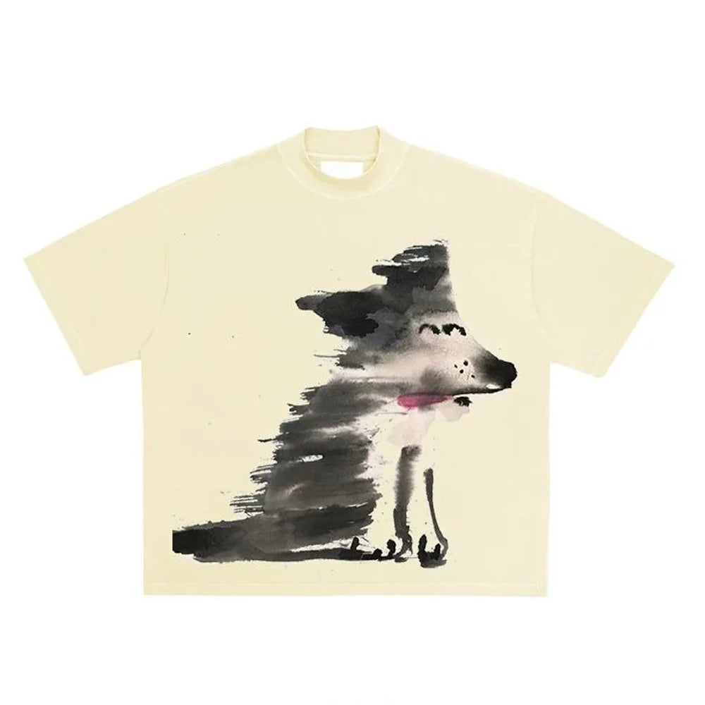 Men's Graphic Print Crew Neck Short Sleeve T Shirt