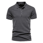 Men's Everyday Short Sleeve Polo Shirt with Straight Hem Design