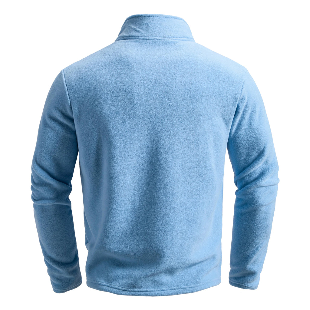 Men's Quarter Zip Fleece Jumper with Stand Collar