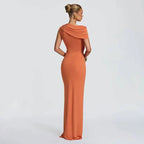 Women's Cut Out Maxi Dress With Drape Neck