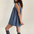 Women’s Square Neck Plaid Sundress