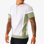 Color Block Collar Polo Shirt