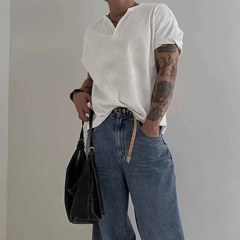 Men's Relaxed Henley T Shirt