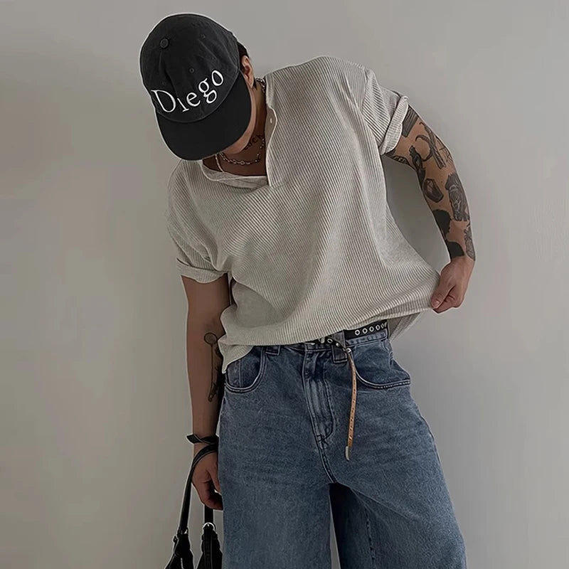 Men's Relaxed Henley T Shirt