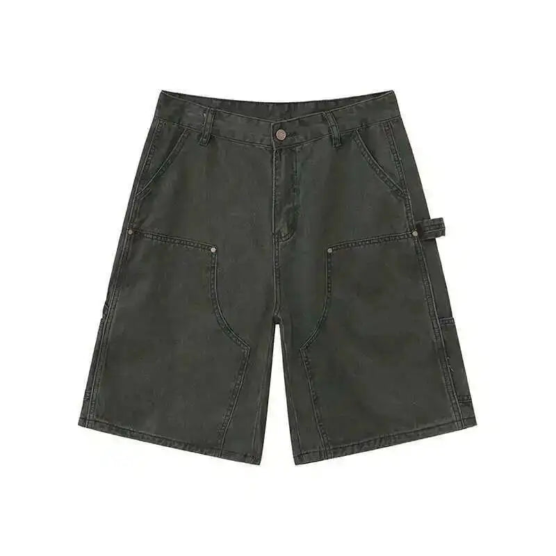 Men's Relaxed Fit Carpenter Pocket Denim Shorts