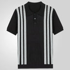 Contrast Stripe Polo Shirt Men