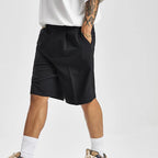 Men's Pleated Tailored Knee Length Shorts With Side Pockets