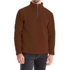Men's Quarter-Zip Jumper – Long Sleeve Stand Collar Pullover Sweater Top