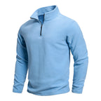Men's Quarter Zip Fleece Jumper with Stand Collar