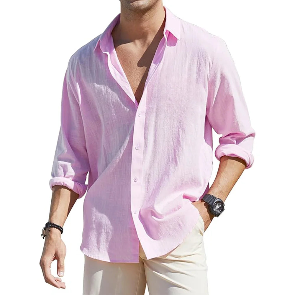 Classic Collar Button Front Dress Shirt