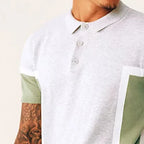 Color Block Collar Polo Shirt