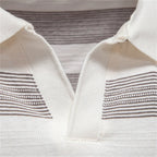 Men's Everyday Short Sleeve Polo Shirt with Striped Pattern