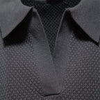 Men's Classic Short Sleeve Polo Shirt with Textured Pattern