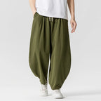 Men's Corduroy Relaxed Harem Pants With Pockets