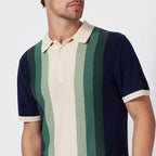 Contrast Panel Short Sleeve Polo Shirt