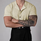 Men’s Resort Collar Button Knit Shirt