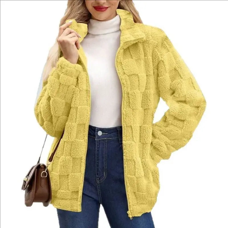 Women's Fleece Knit Cardigan – Longline Open Front Long Sleeve Sweater