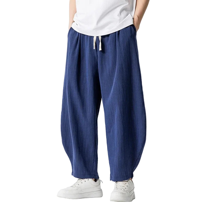 Men's Corduroy Relaxed Harem Pants With Pockets