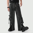 Men's Wide Leg Cargo Pants Jeans