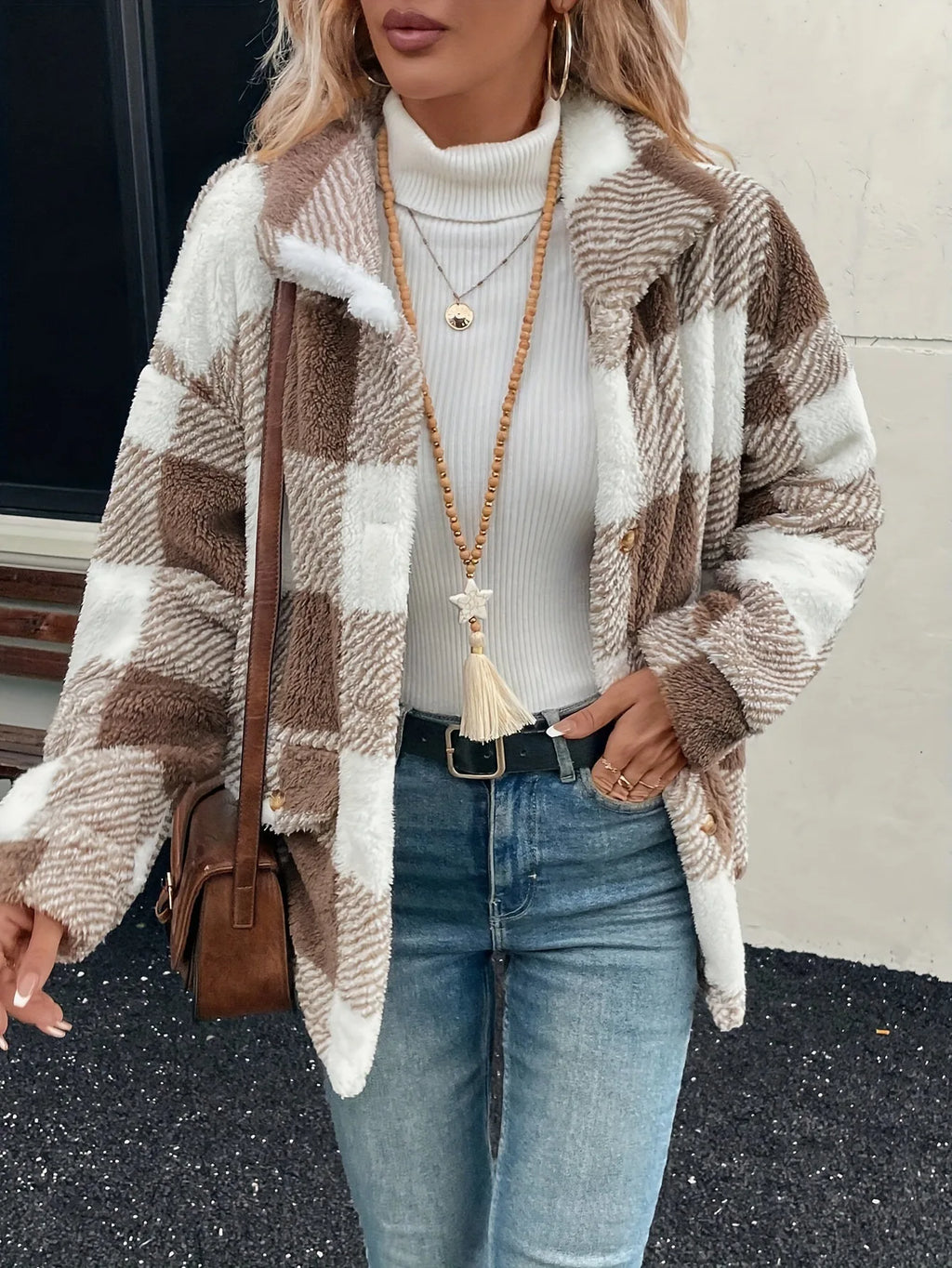 Women's Chunky Knit Cardigan – Button Front Longline Jacket with Pockets and Long Sleeves