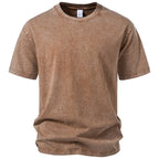 Men's Classic Crew Neck Washed Cotton Look T Shirt