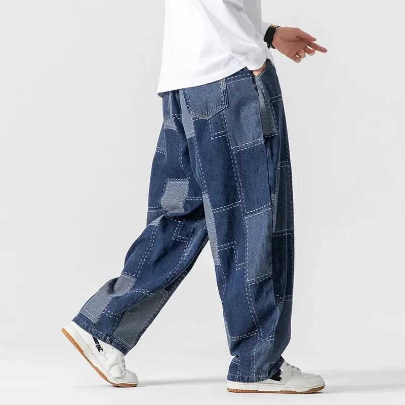 Men's Pull On Patchwork Trousers