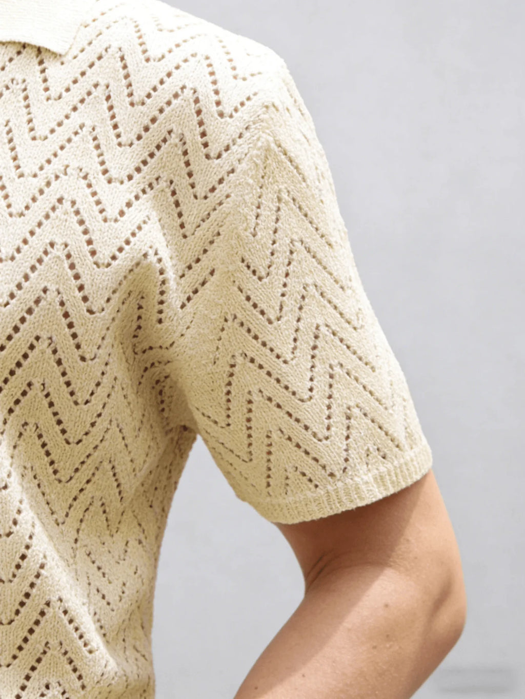 Men's Textured Button Front Shirt