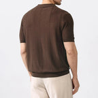 Men's Polo Shirt With Vertical Detail