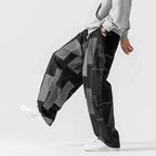 Men's Pull On Patchwork Trousers