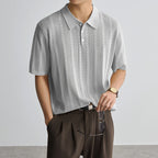 Men's Eyelet Polo Shirt Short Sleeve