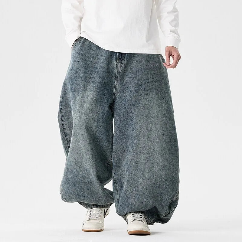 Men's Oversized Wide Leg Denim Jeans