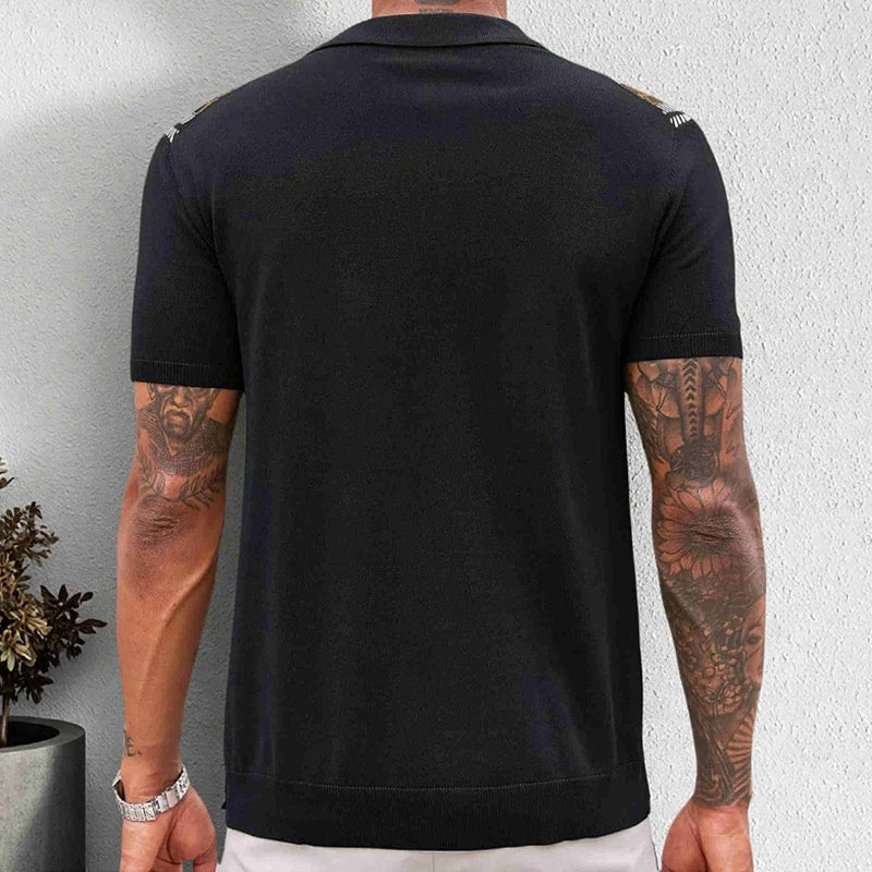 Classic Stripe Polo Shirt Men