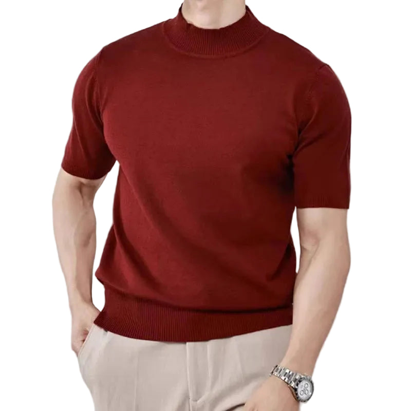 Men’s Ribbed Cuff Knit Shirt Top