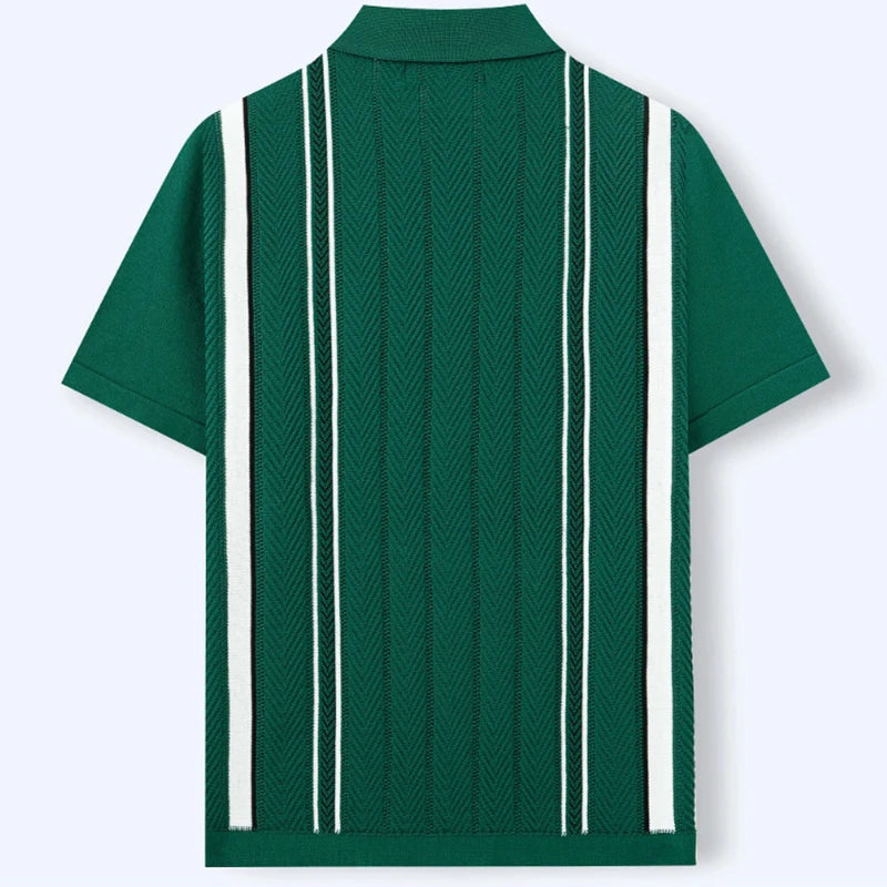 Classic Knit Button Polo Men