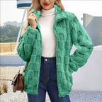 Women's Fleece Knit Cardigan – Longline Open Front Long Sleeve Sweater